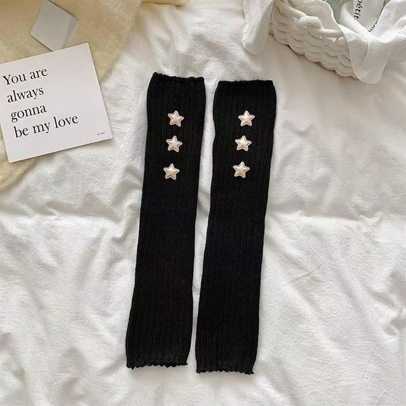 Gesranxs Star Leg Warmers for Girls Y2K Japanese Kawaii Harajuku Accessory Leg Warmers for Winter - Image 5